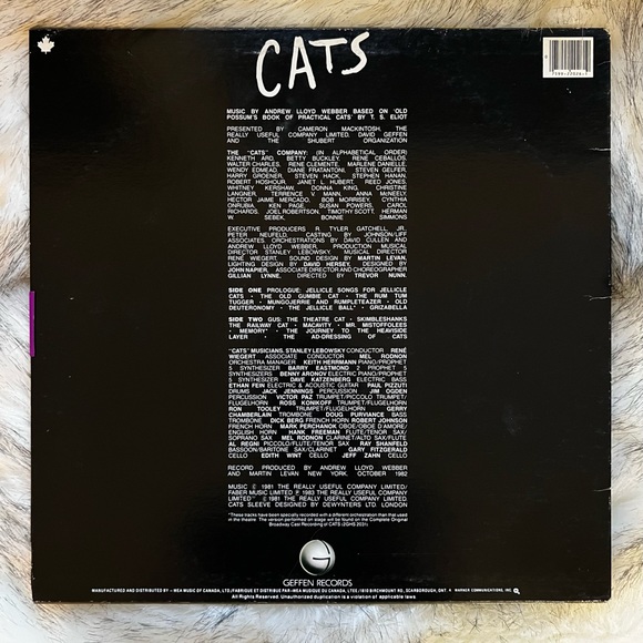 Vintage Vinyl CATS Complete Original Broadway Cast Recording Andrew Lloyd Webber - Picture 2 of 6